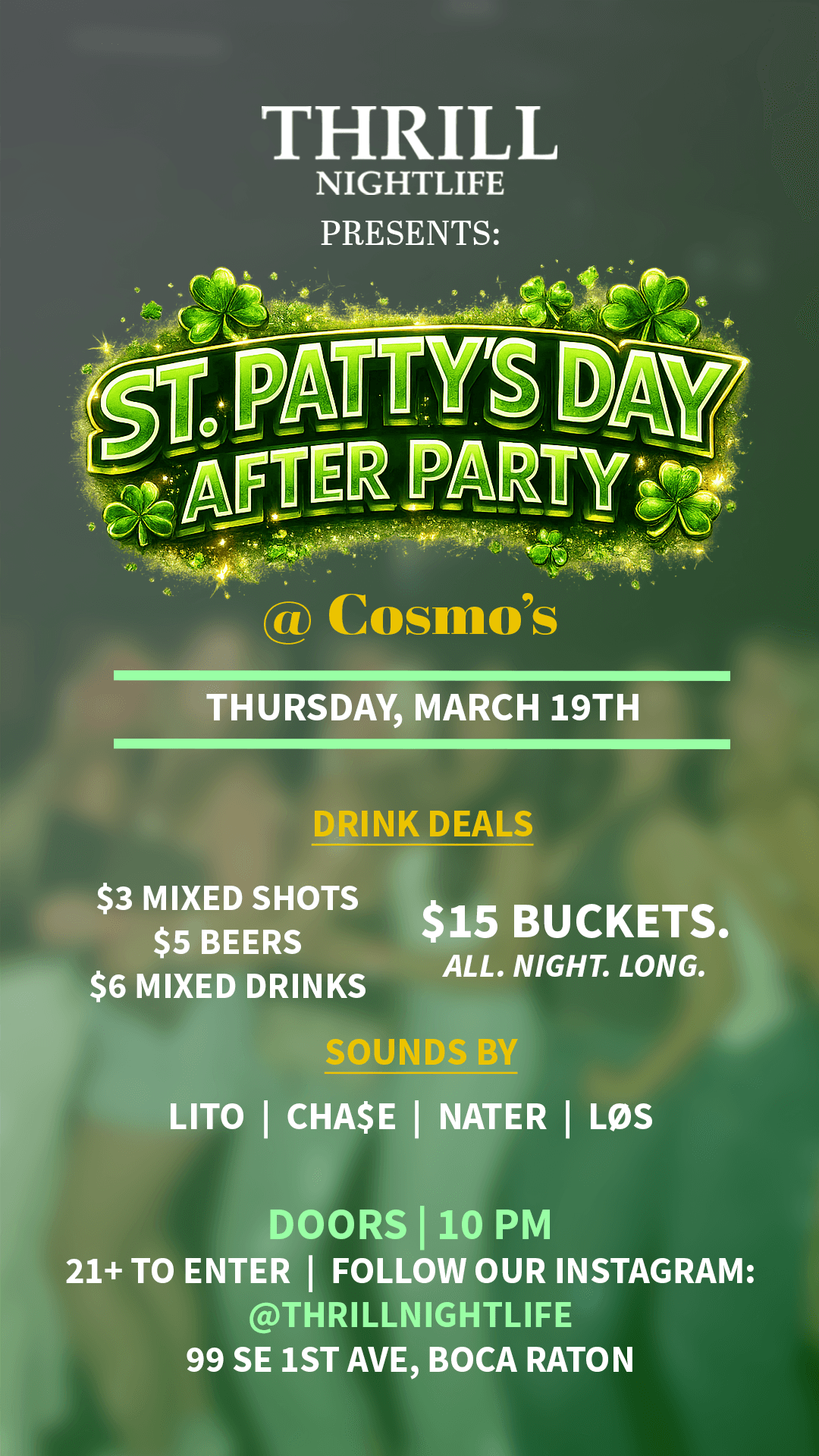 THIRSTY THURSDAYS 3/19