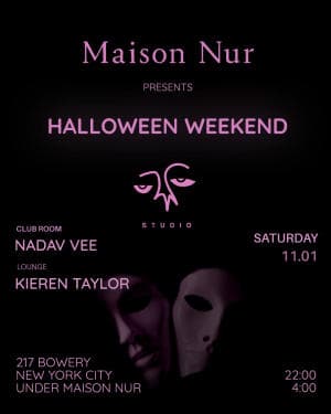 Phantom's Hideaway at Maison Nur" Saturday November 1st