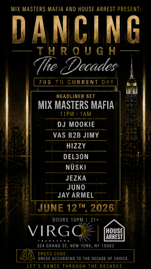 DANCING THROUGH THE DECADES @VIRGO - 6/12