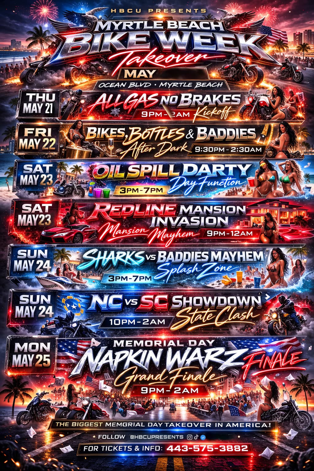 Myrtle Beach Bike Week Lineup
