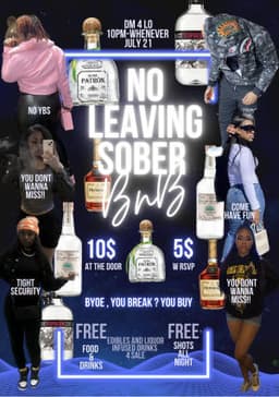 No leaving sober logo
