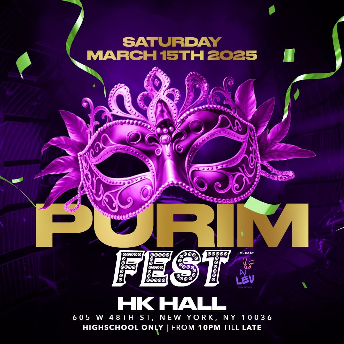 PURIM FEST 2025 @ HK HALL