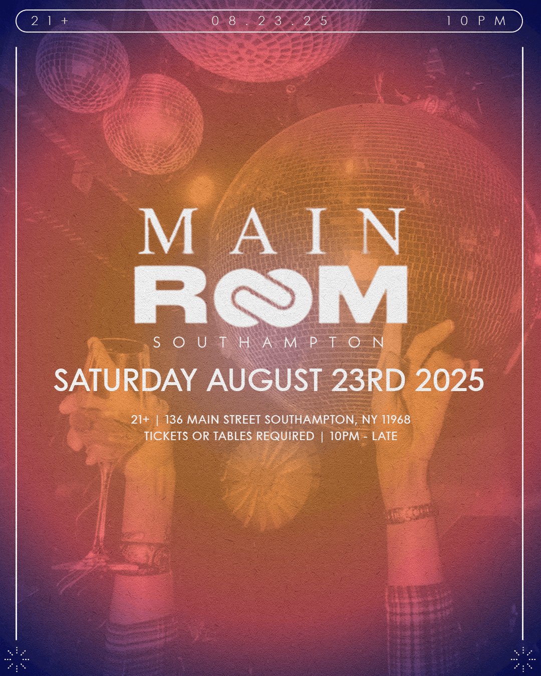 MAIN ROOM SOUTHAMPTON - AUGUST 23RD