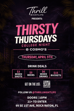 THIRSTY THURSDAYS 4/16
