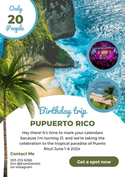 Evan’s 21 birthday trip logo